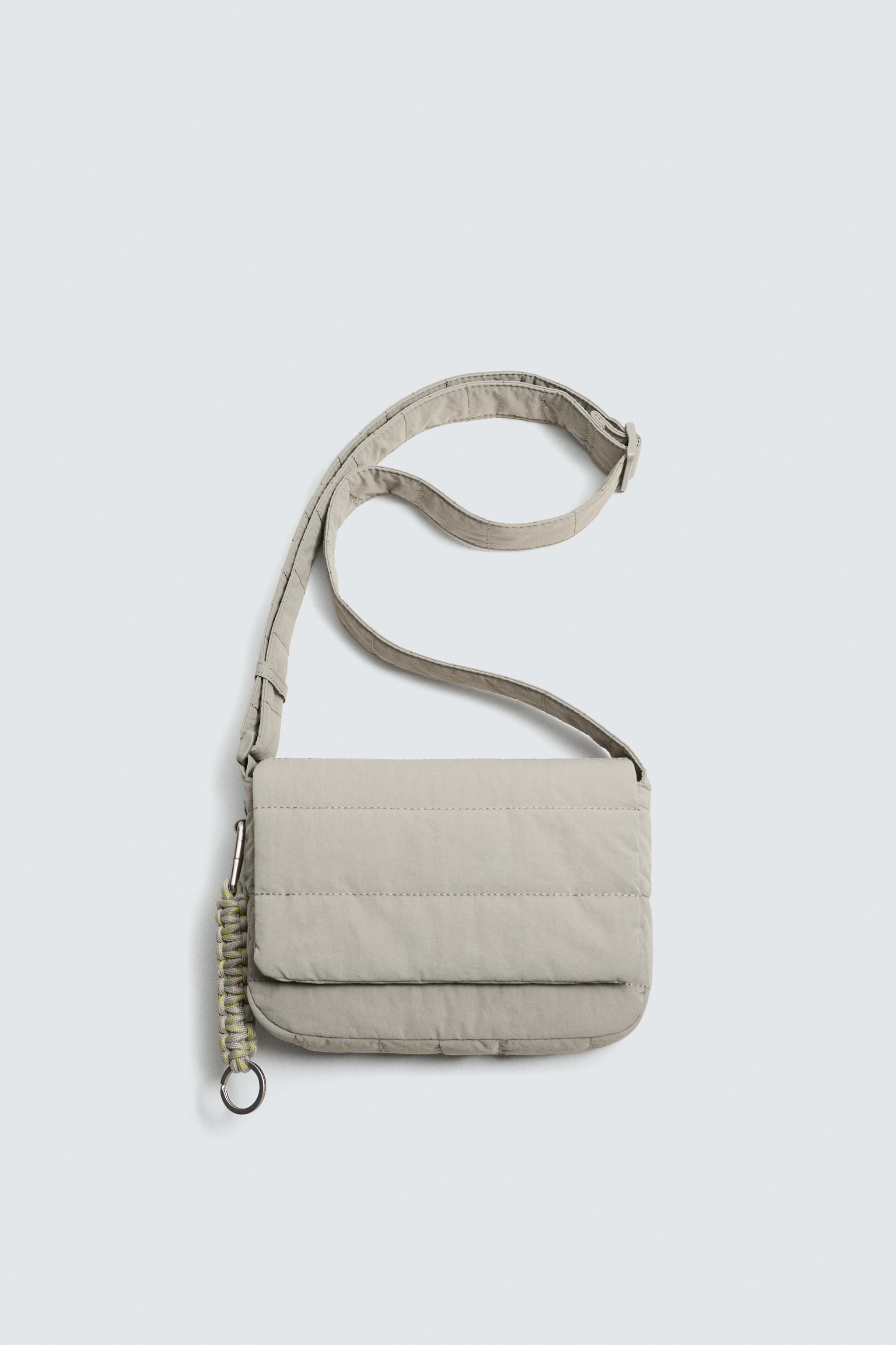 送料無料‼️ZARA　キルティング ナイロン クロスボディバッグ キルティングナイロンクロスボディバッグ - グレー | ZARA Japan