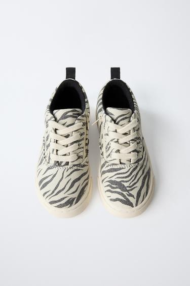 TENNIS EN COTON ANIMAL PRINT - Blanc de Zara - Image 3
