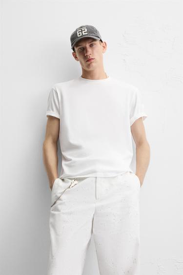 PANTALON COUPE LARGE IMPRIMÉ ABSTRAIT - Blanc de Zara - Image 5