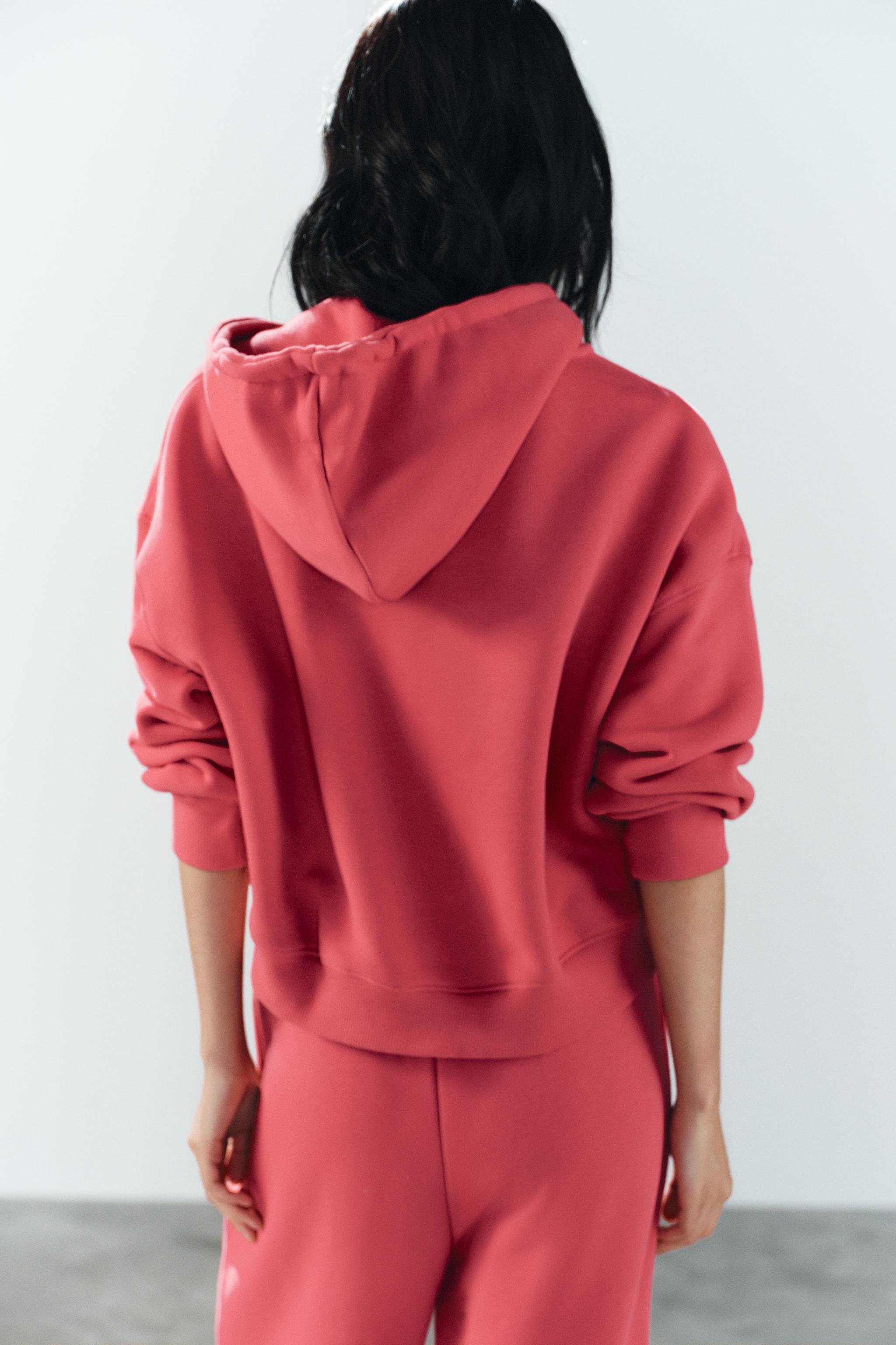 ジッパー仕様フーディ - ダークローズ | ZARA Japan / 日本