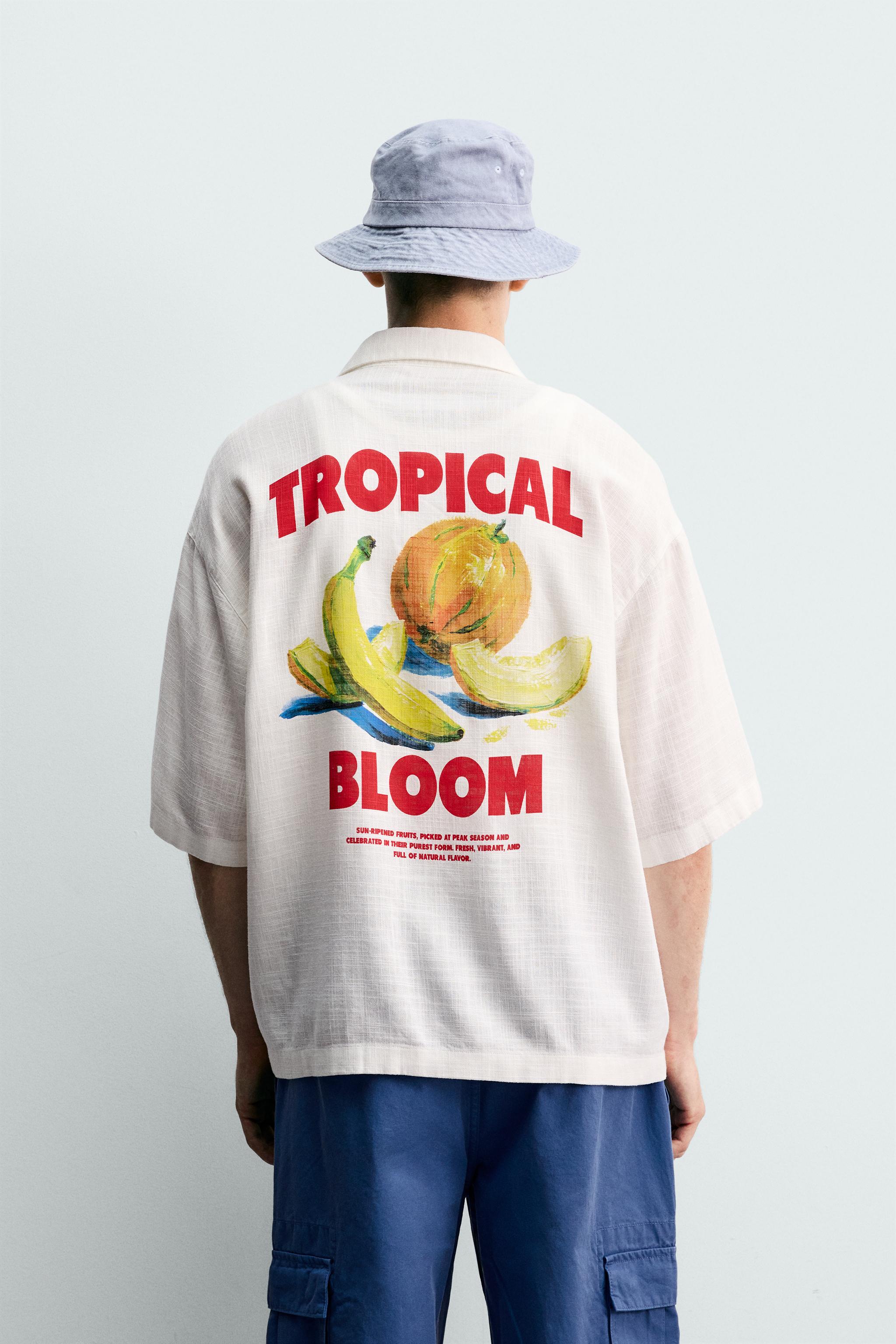 FRUIT PRINT RELAXED FIT SHIRT