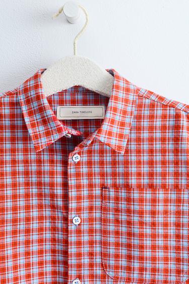 ZARA TIMELESS - CHEMISE À IMPRIMÉ CARREAUX - ROUGE de Zara