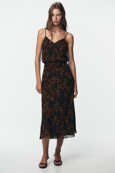 ANIMAL PRINT MIDI DRESS - Leopard by Zara