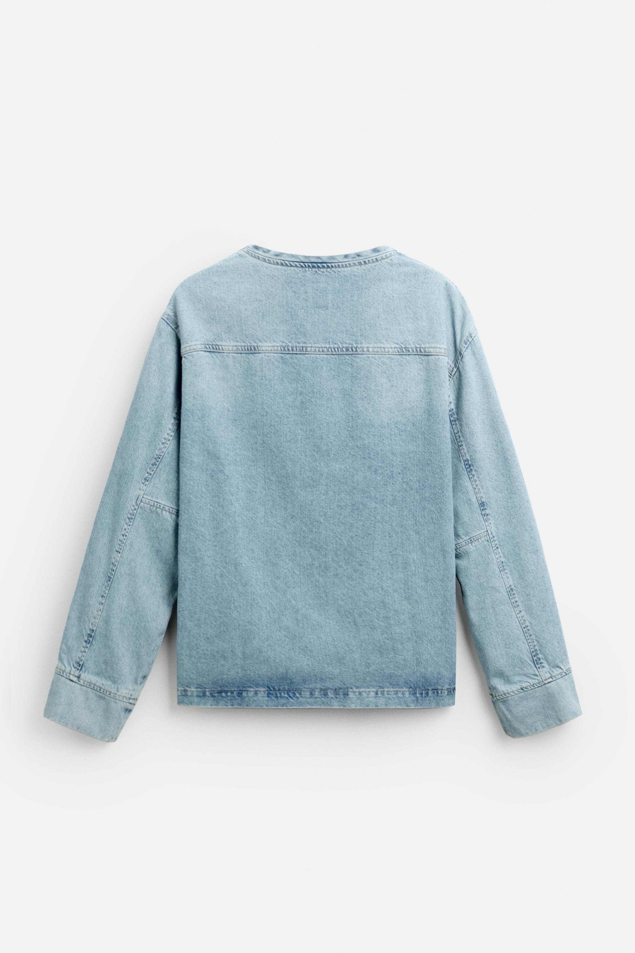 ポケット付きデニムシャツ - ブルー | ZARA Japan / 日本