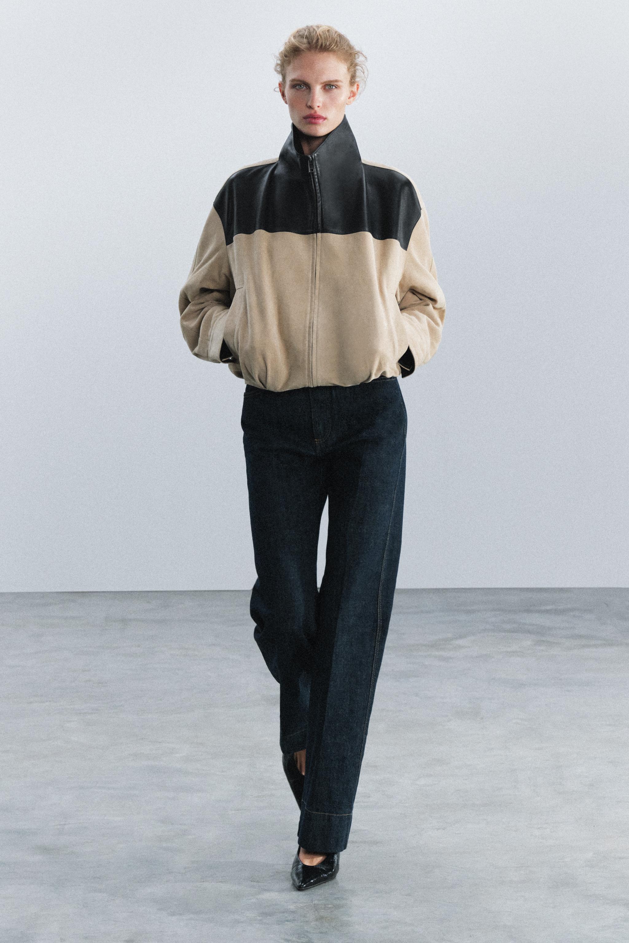 ZW COLLECTION 100% LEATHER JACKET - Light camel | ZARA United States
