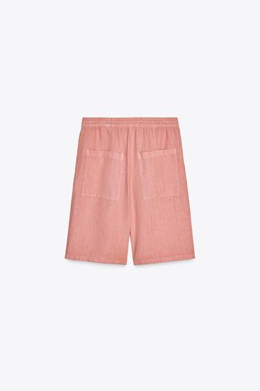 BERMUDA LONG 100 % LIN ZW COLLECTION - Rose de Zara - Image 6