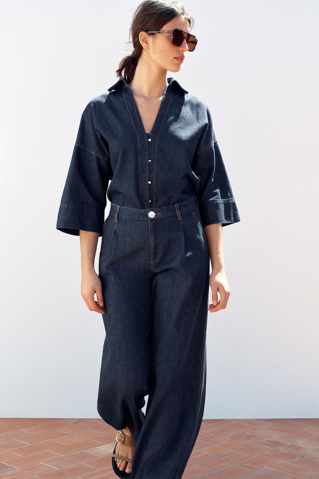 Thumbnail image for بنطلون WIDE LEG بخصر عال وكسرات