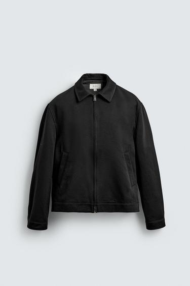 TEXTURED ZIP-UP JACKET - Black by Zara