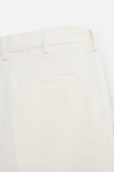 PANTALON REGULAR FIT STRUCTURE - Écru de Zara - Image 9