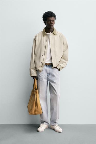 Zaras SPORTJACKA MED KONTRASTERANDE KRAGE - Is - Bild 0