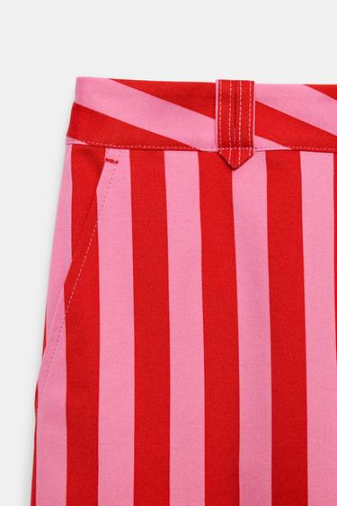 PANTALON CHINO À RAYURES - Rose de Zara - Image 9