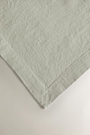 Zara FADED LINEN NAPKIN PACK (PACK OF 2) - Greenish