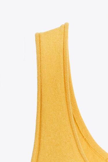 TOP EN MAILLE UNI - Jaune de Zara - Image 6