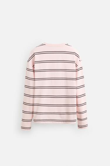 STRIPED T-SHIRT - Pink by Zara - Image 7