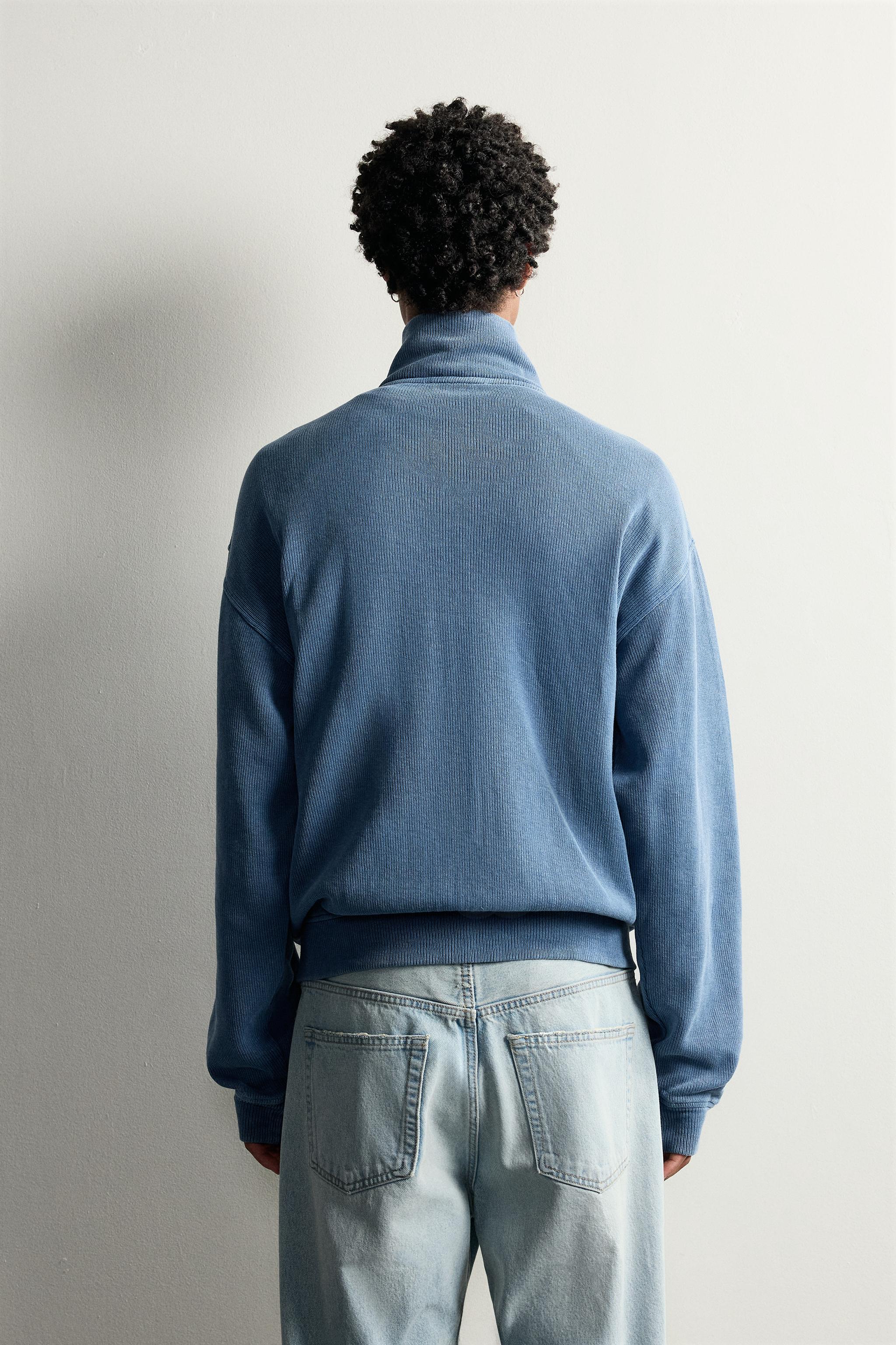 WASHED RIBBED ZIP-UP JACKET
