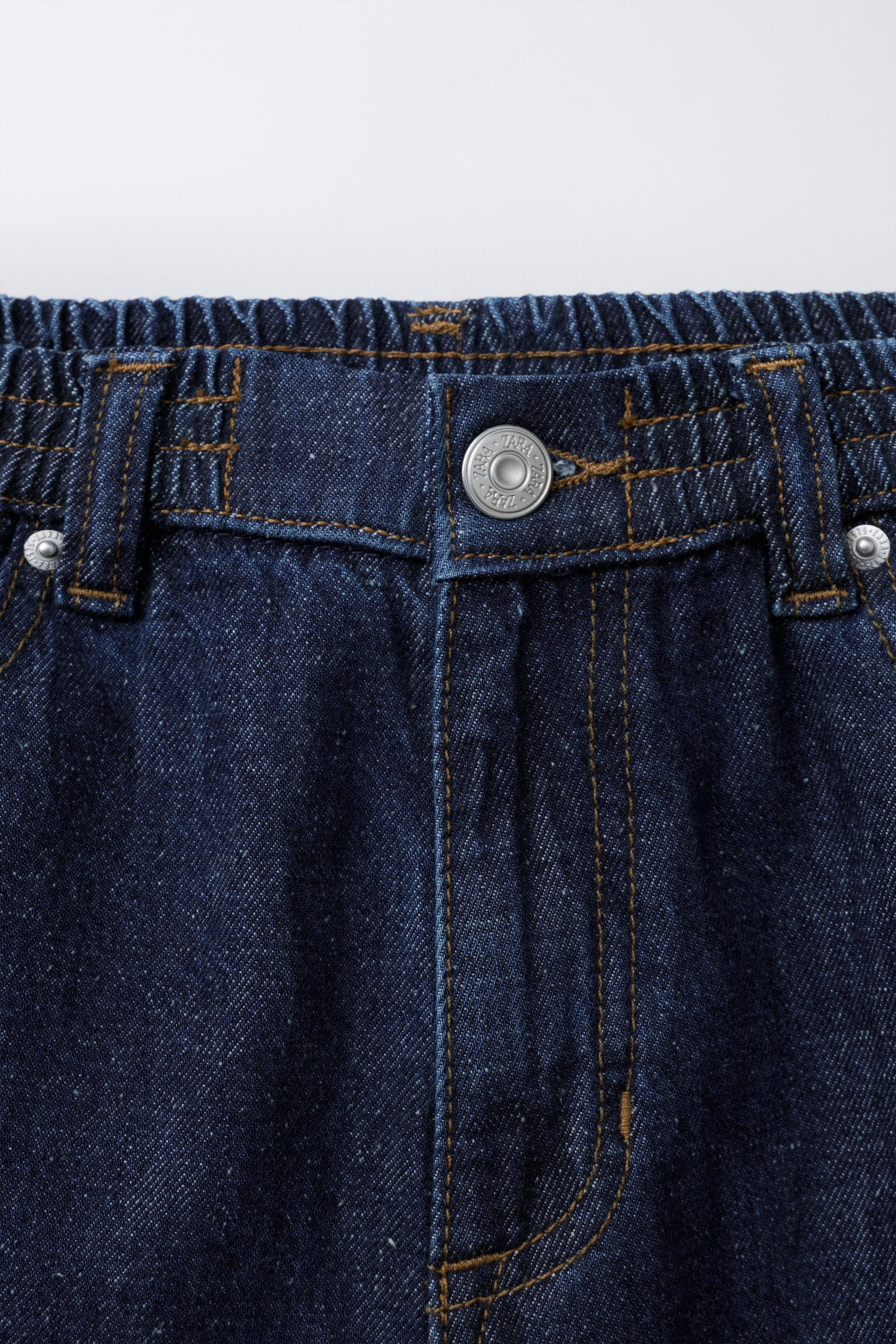 CONTRAST RELAXED BAGGY JEANS