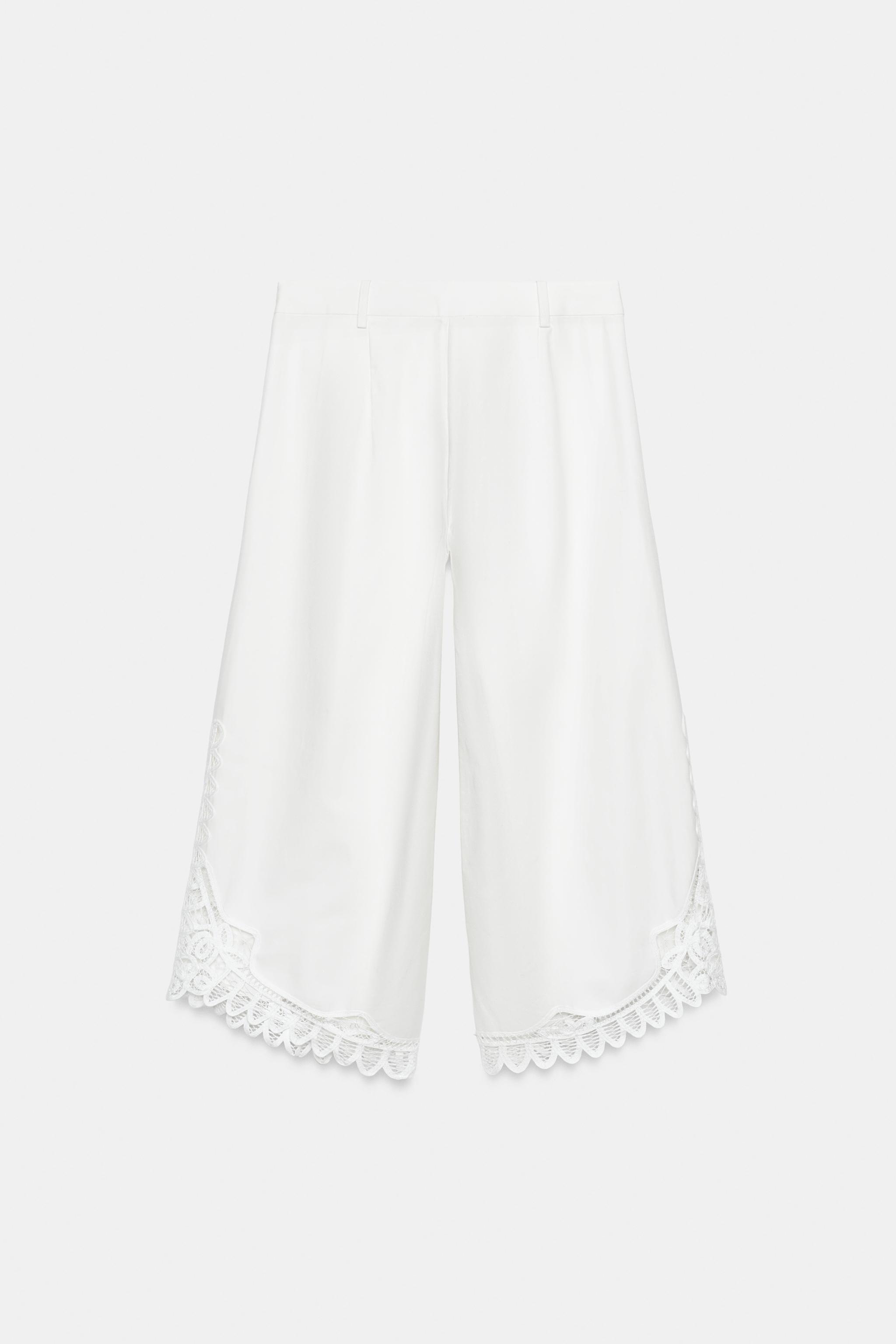 Женские брюки Zara EMBROIDERED TROUSERS ZW COLLECTION — фото 7