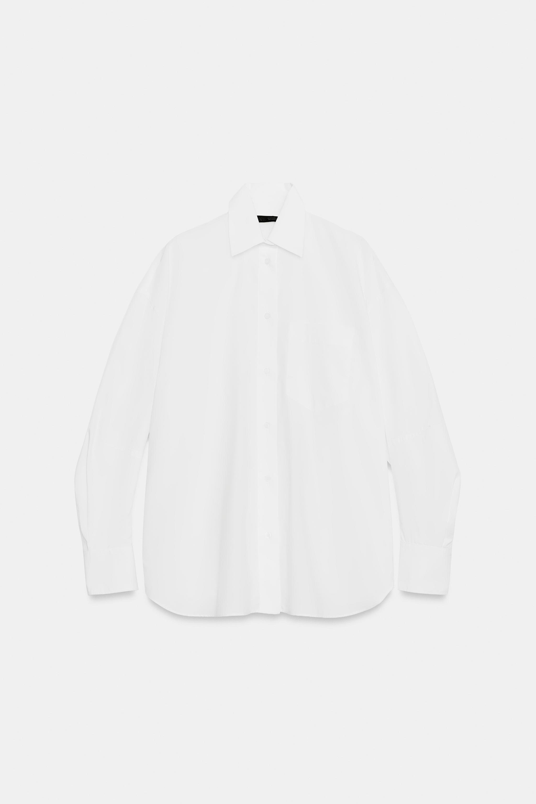 Zara CEPLİ OVERSIZE GÖMLEK görsel 7