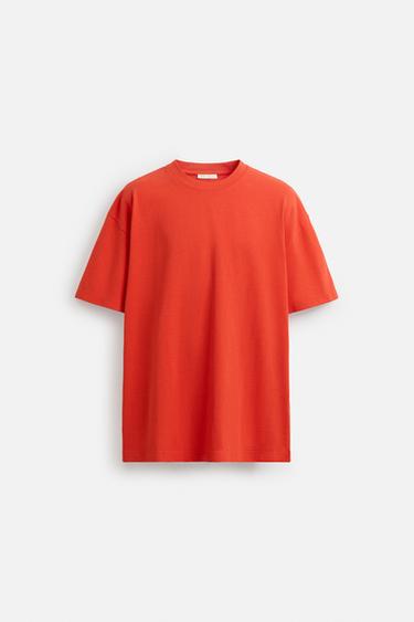 BASIC HEAVYWEIGHT T-SHIRT - Bright orange by Zara