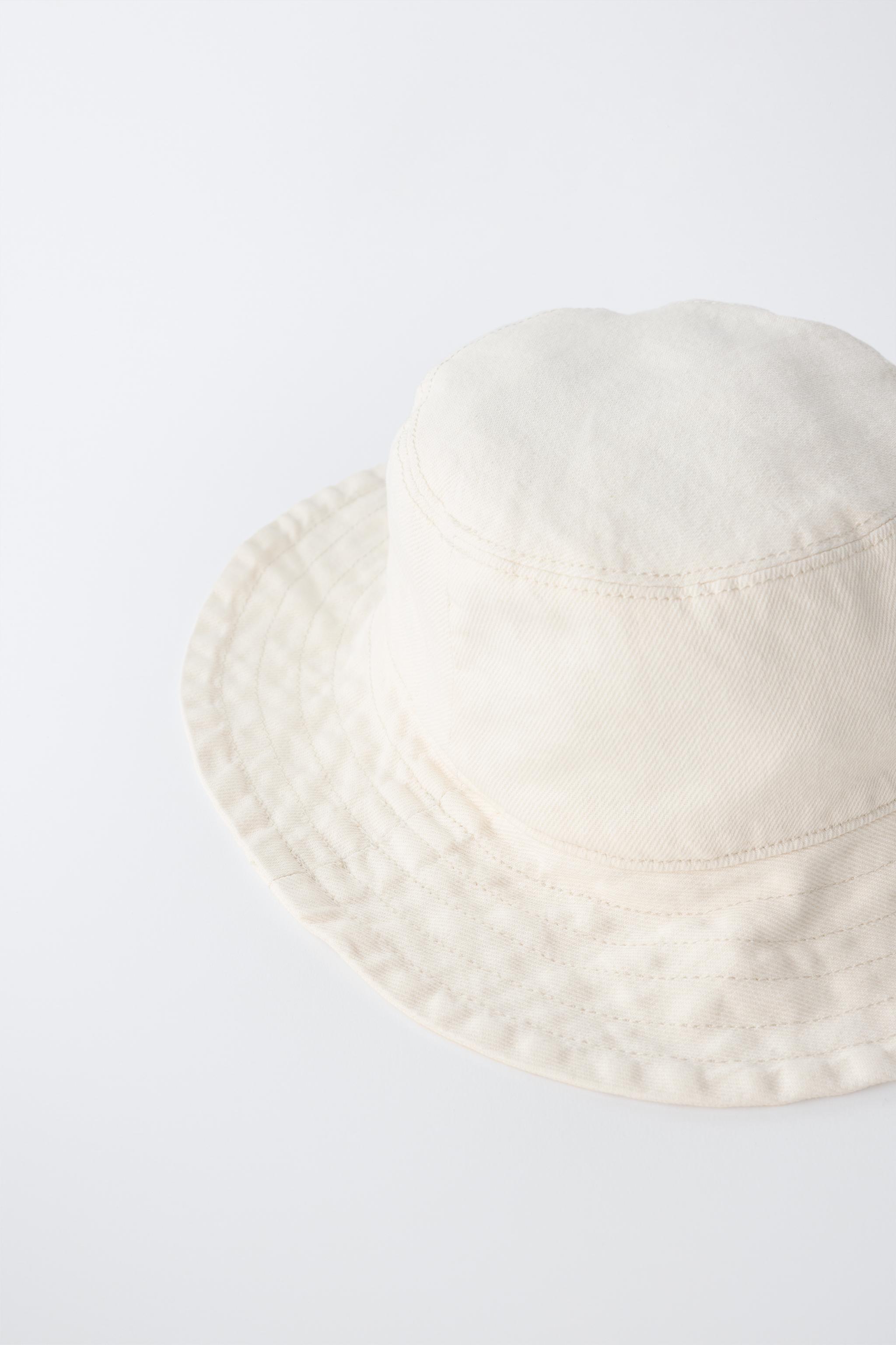 TWILL BUCKET HAT — Light ecru (alternate view)