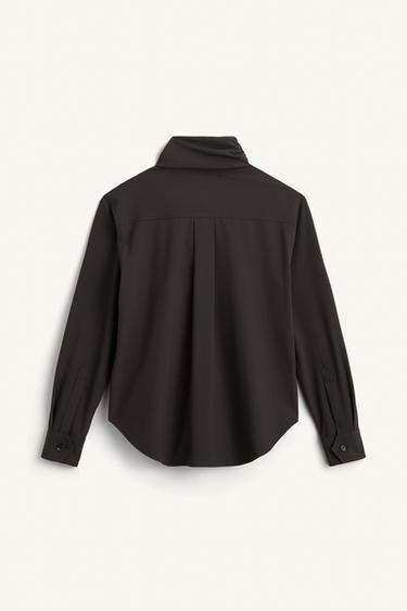 SCRF SHRT - Chocolat de Zara - Image 5