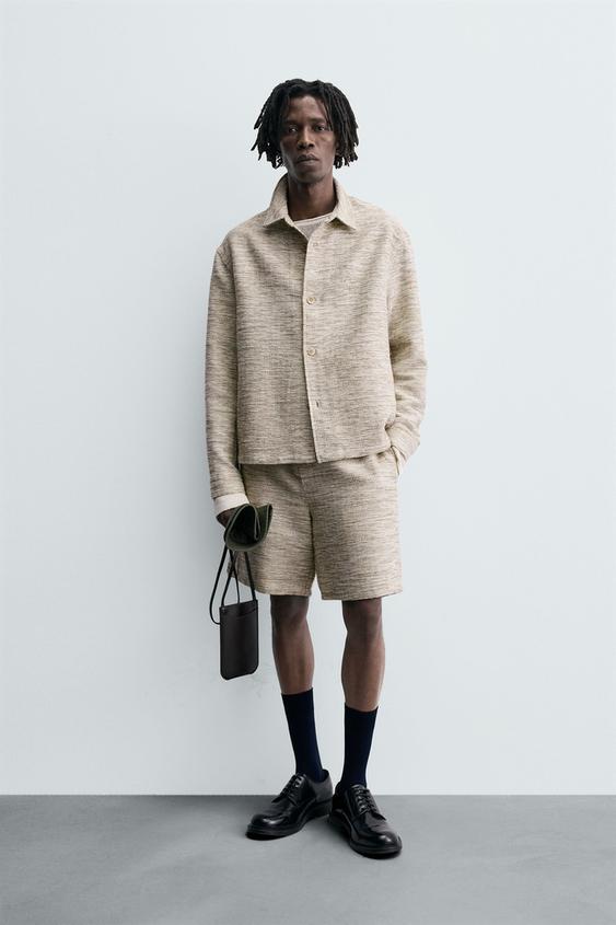 TEXTURED CONTRAST SHORTS