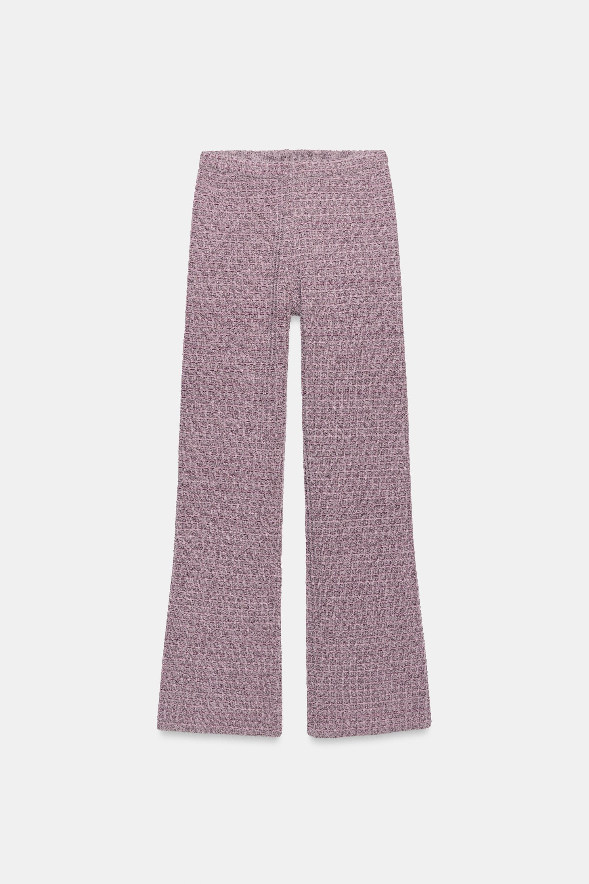 TEXTURED STRETCH PANTS