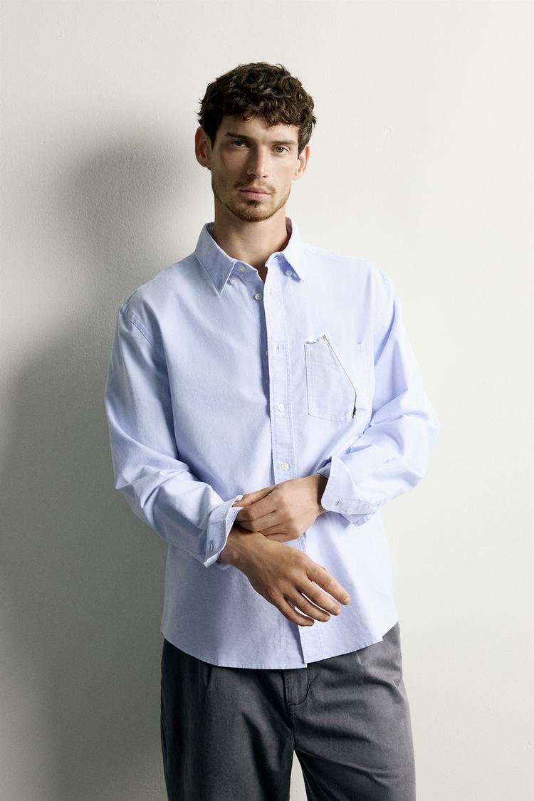 Camisa Oxford texturizada de corte regular 2
