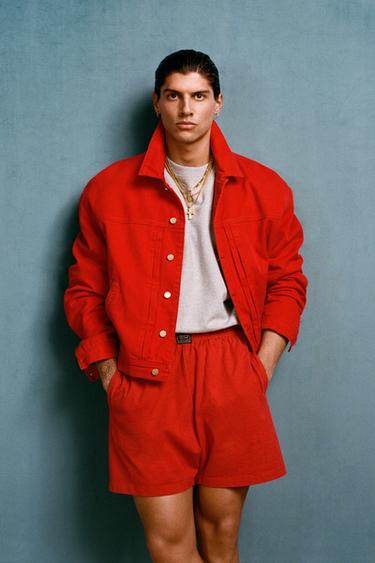 WILLY CHAVARRIA X ZARA ボクシーフィットプリーツジャケットダークレッド0ZaraのWILLY CHAVARRIA X ZARA ボクシーフィットプリーツジャケット - ダークレッド - 画像 0