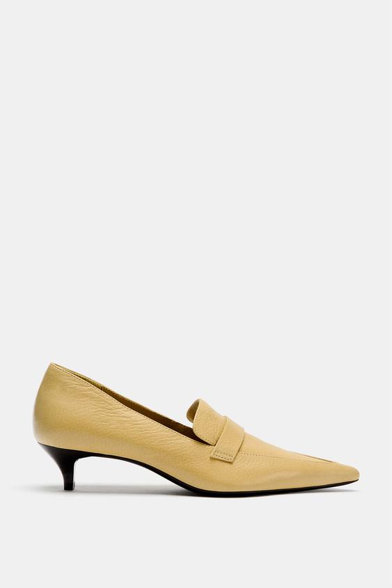 MOCASSIN TALONS CUIR - Marron foncé de Zara - Image 1