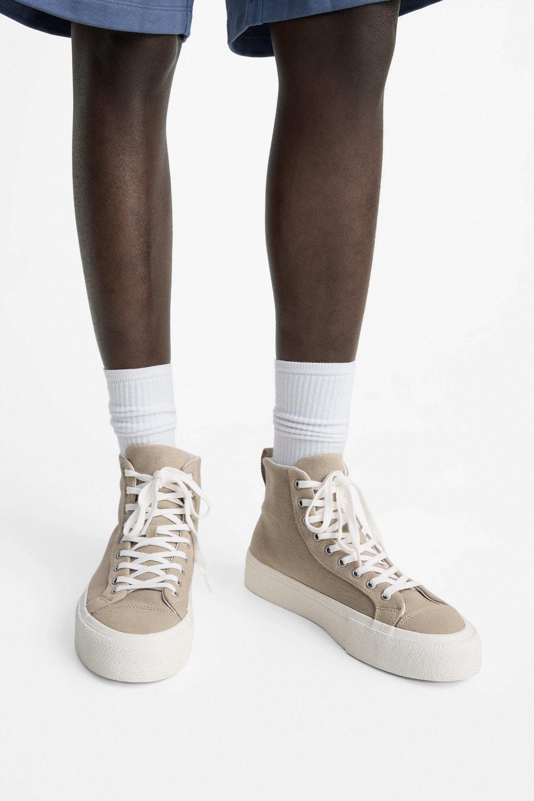 FABRIC HIGH TOP SNEAKERS