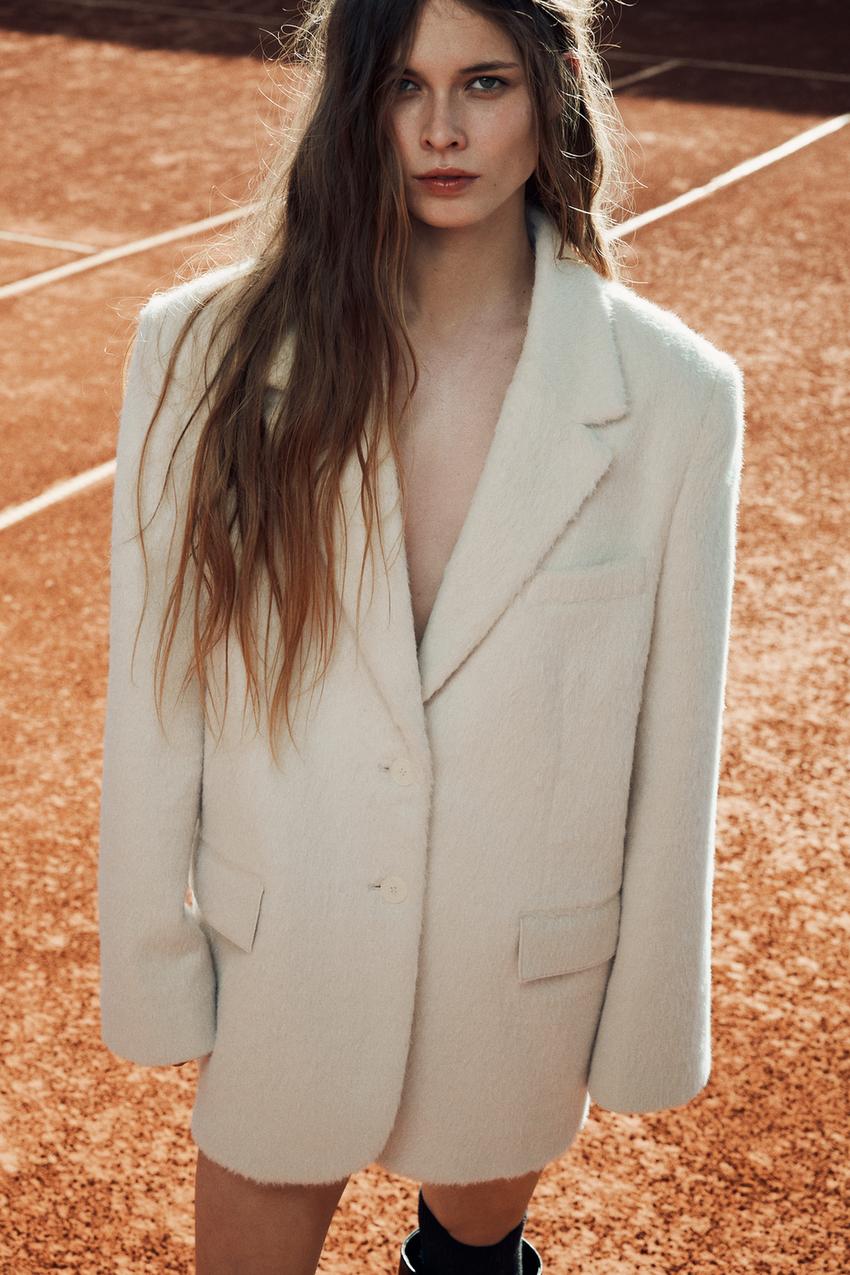 フェイクファーブレザー - エクリュ | ZARA Japan / 日本 