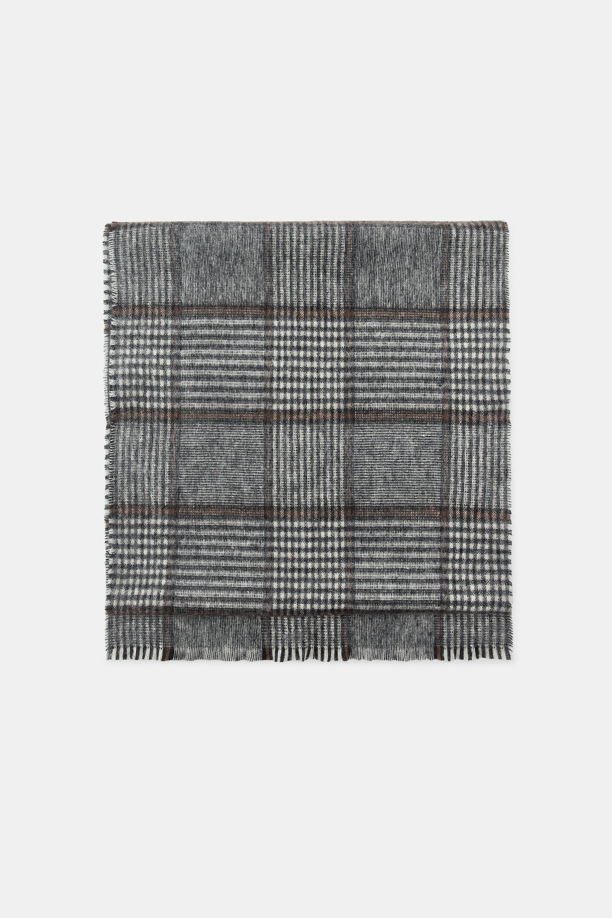 CHECK SCARF - Grey | ZARA South Africa