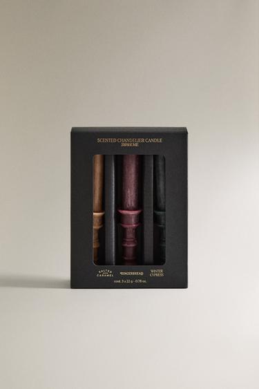 SET OF SCENTED CANDLESTICK CANDLES (SET OF 3) - whisky by Zara - Image 3