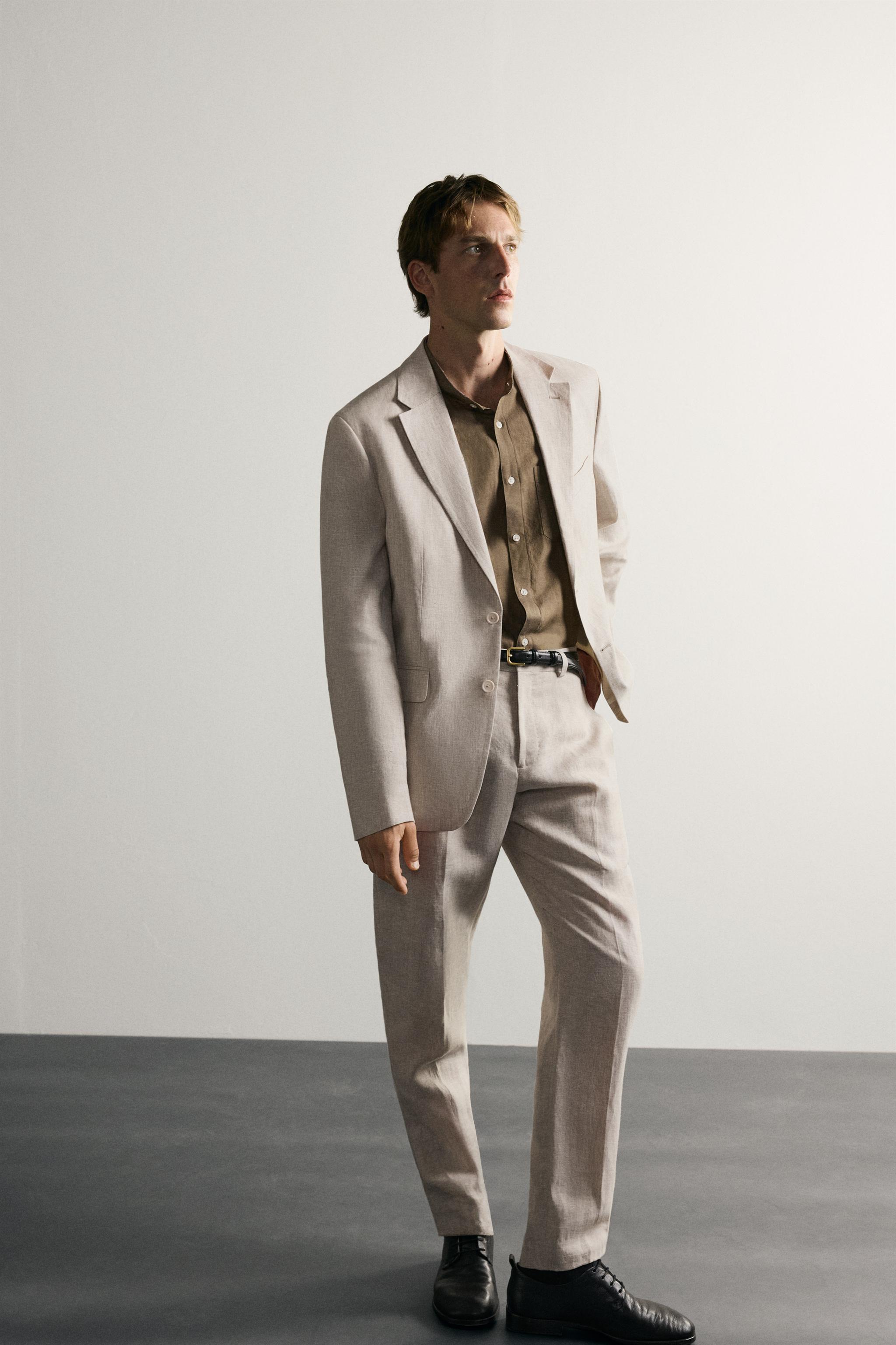 100% LINEN SUIT PANTS