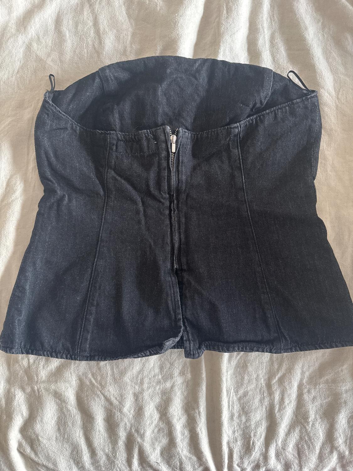 TRF DENIM BANDEAU TOP - Image 2