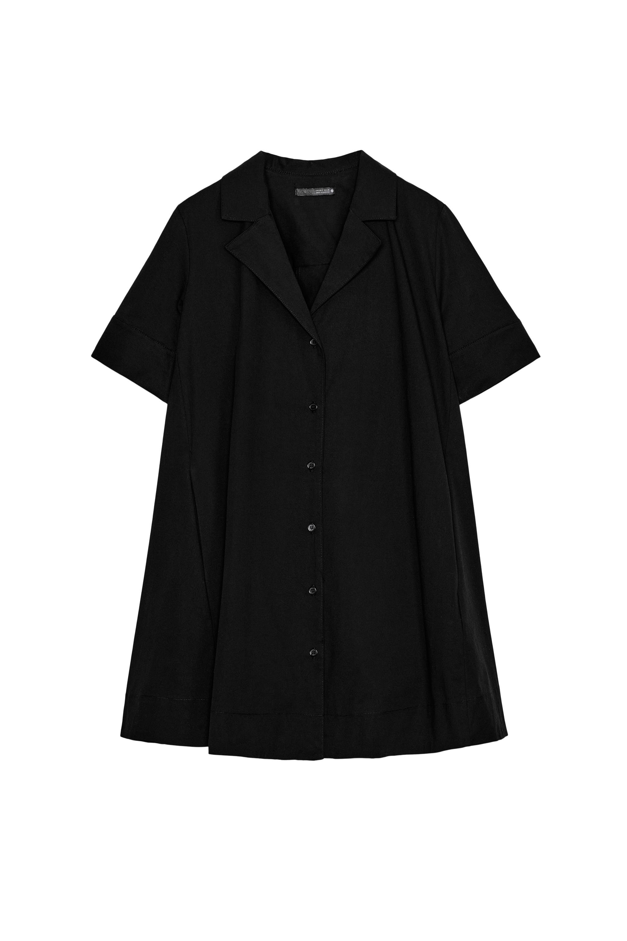 black poplin shirt dress Trovata Women's Aster Dress Black Poplin - Size XS main image 1