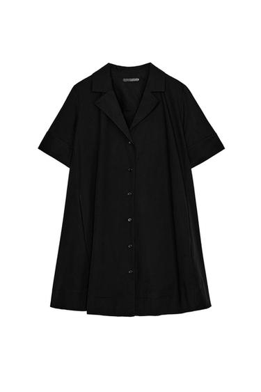 ZW COLLECTION SHORT POPLIN DRESS - Black by Zara