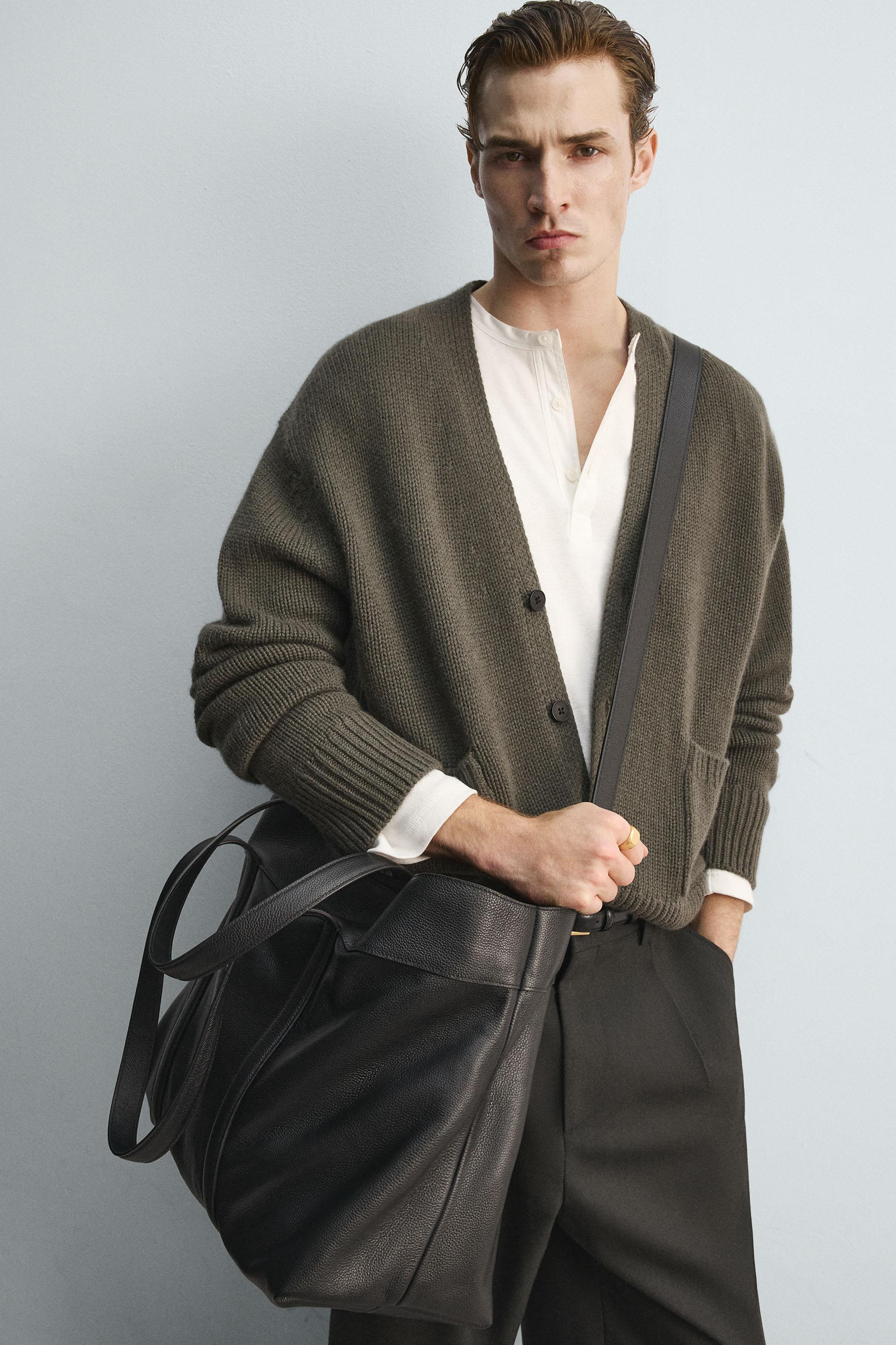 レザーショッパーバッグ−LIMITED EDITION - ブラック | ZARA