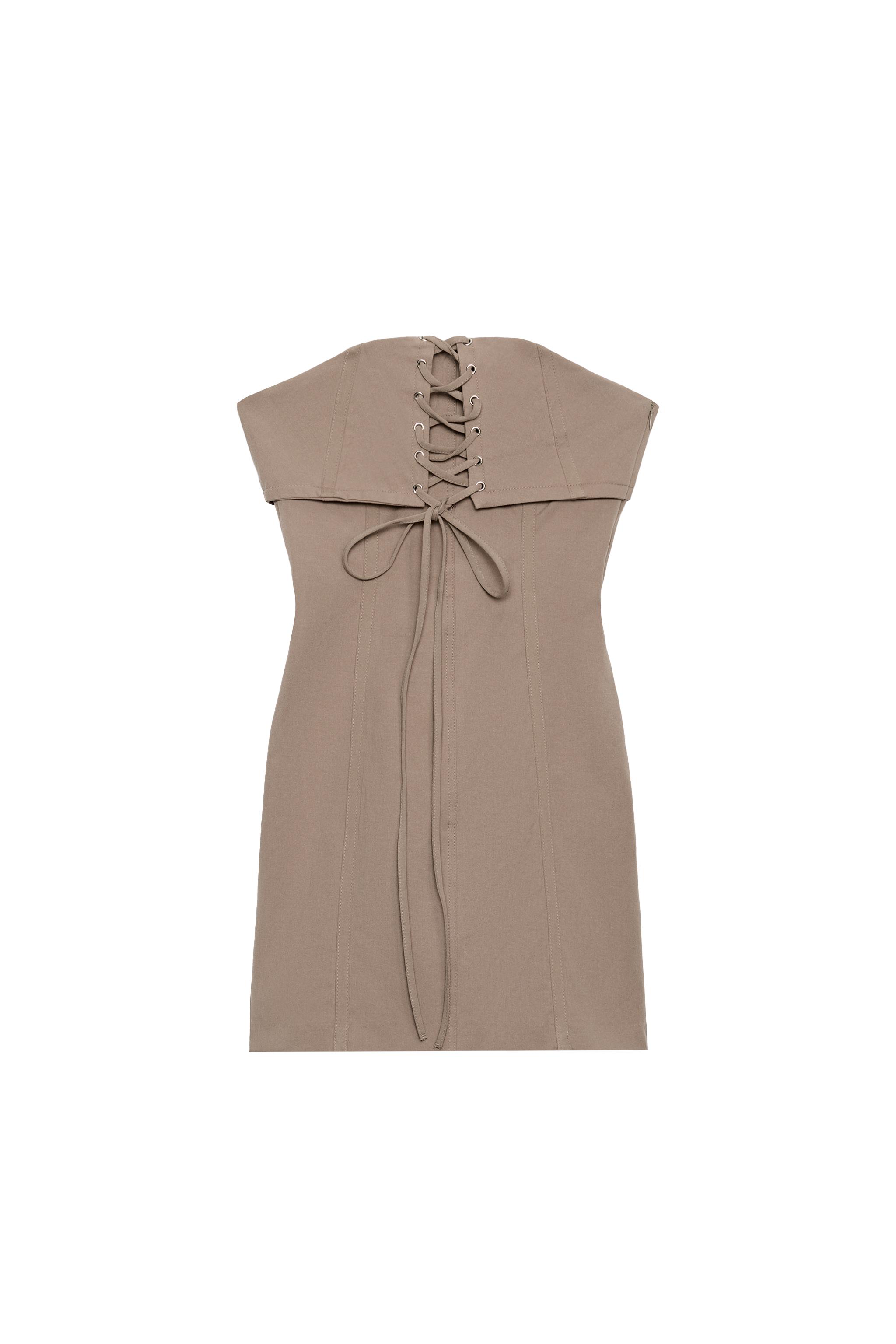 VESTIDO MINI PALABRA DE HONOR TIRAS
