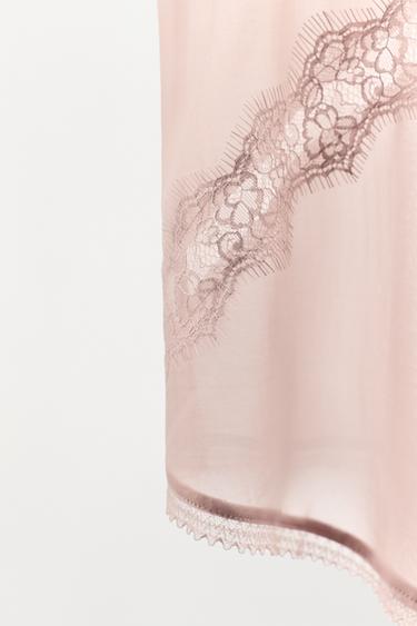TOP À BRETELLES EN ORGANZA - Rose de Zara - Image 6