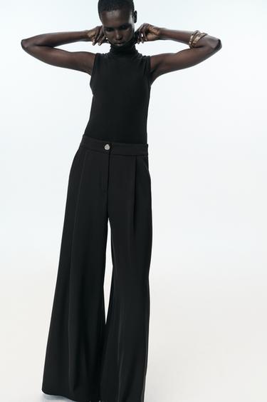 FLOWING PALAZZO TROUSERS - Black by Zara - Image 5