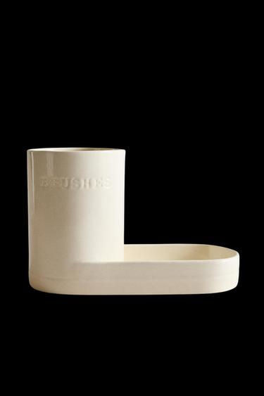 CERAMIC UTENSIL HOLDER - Cream by Zara - Image 0