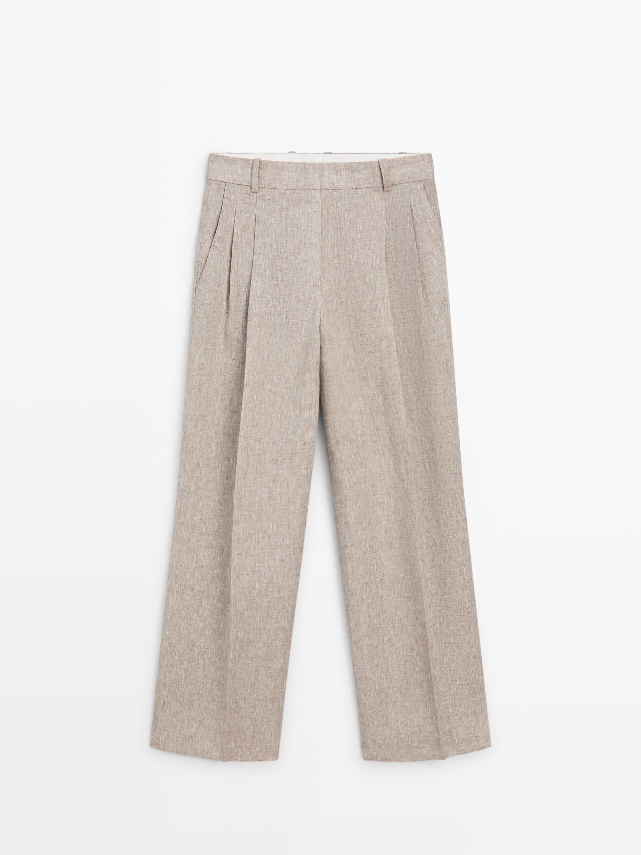 Linen suit trousers