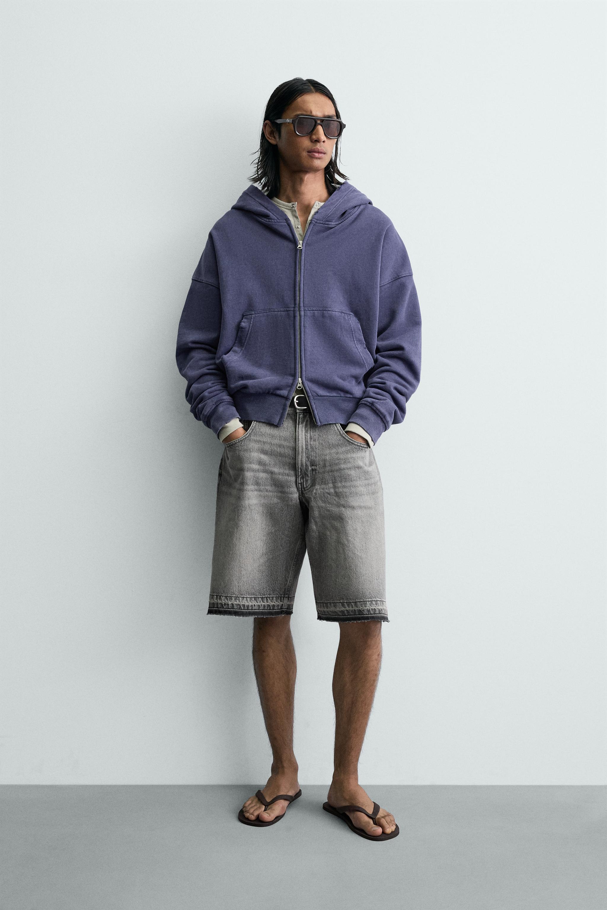 Zara RELAXED FIT DENIM BERMUDA