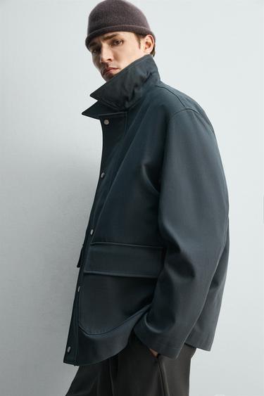 LIMITED EDITION TECHNICAL THREE-QUARTER-LENGTH COAT - blue/black by Zara - Image 6