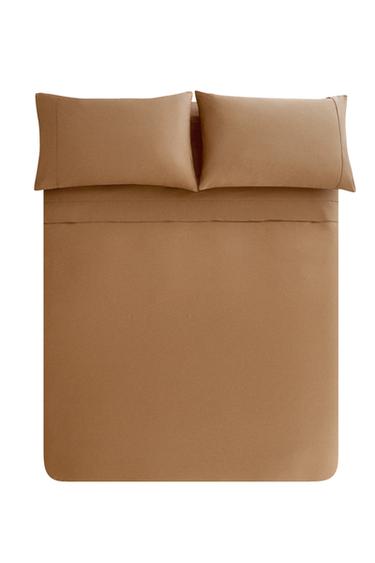 Zara PERCALE COTTON DUVET COVER (300 THREAD COUNT) - Mid-camel