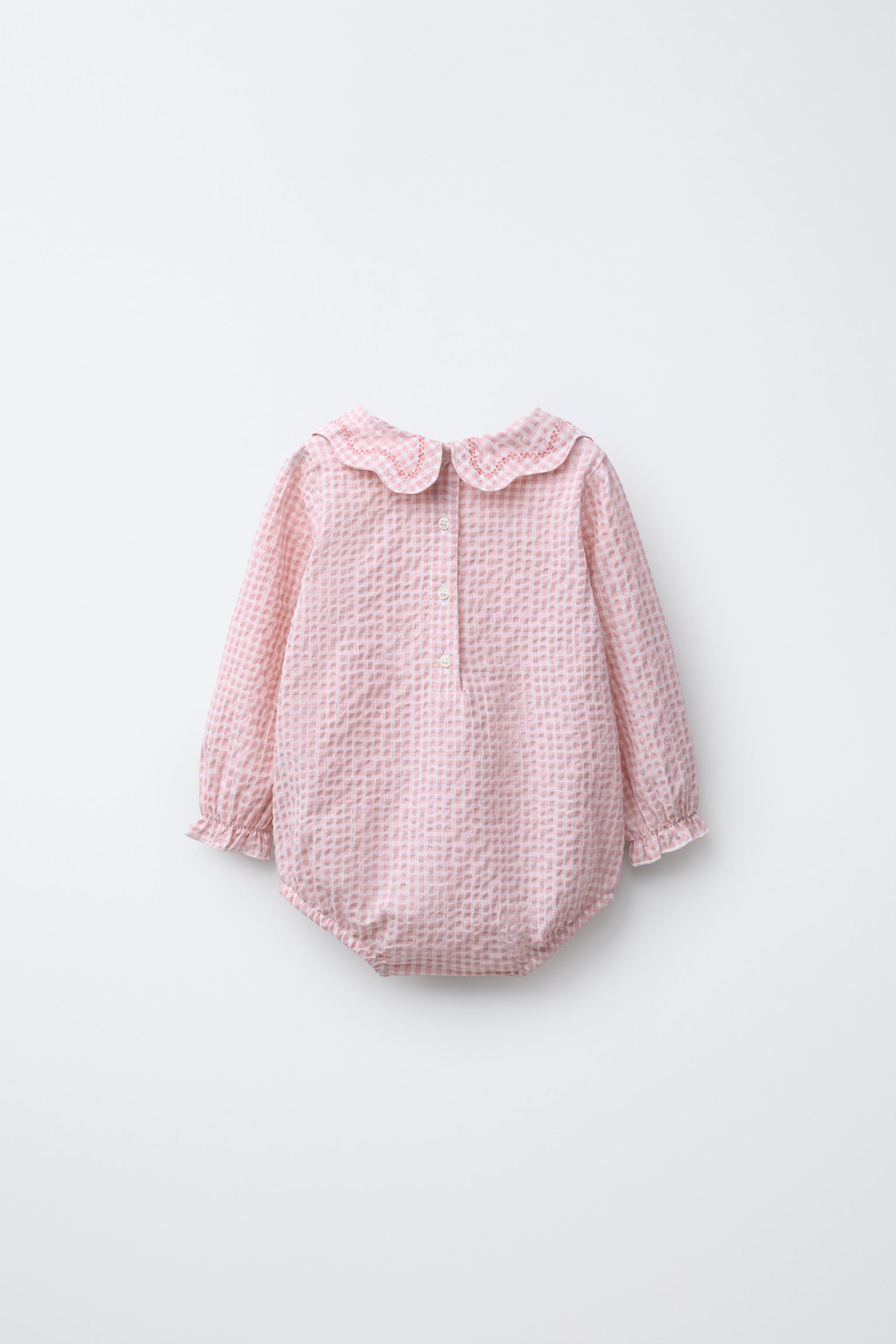 BODY TEXTURÉ À CARREAUX VICHY BRODÉS