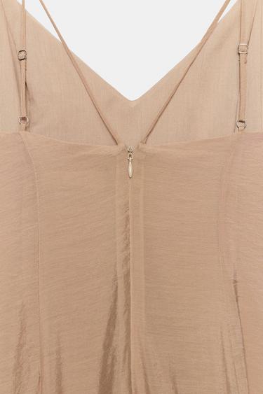FLOWING STRAPPY MIDI DRESS - Pale pink by Zara - Image 6
