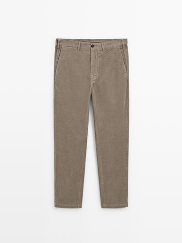 Zara Slim fit corduroy trousers - Light green